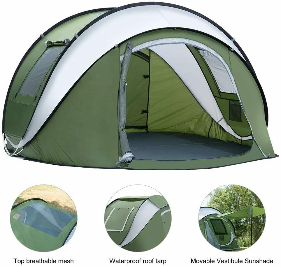 best pop up tent 4 person Weanas Family Automatic Dome| Pop Up Tent for 4 Person