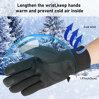 Donwell Winter Thermal Windproof Ski Snow Touch Screen Men Gloves