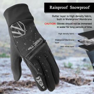 Donwell Winter Thermal Windproof Ski Snow Touch Screen Men Gloves