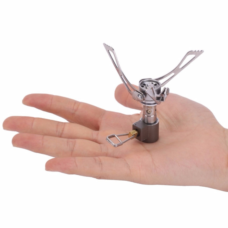 Mini Portable Camping Gas Stove Outdoor Folding Survival Furnace Stove