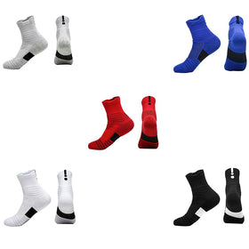 Professional Sports Men Basketball Running Towel Bottom Anti Slip Socks