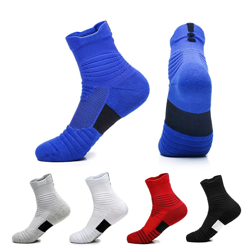 Professional Sports Men Basketball Running Towel Bottom Anti Slip Socks