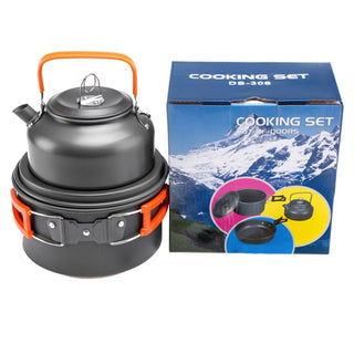 Camping Cookware Kit Outdoor Ultra light Aluminum Alloy Cook Stove Kit