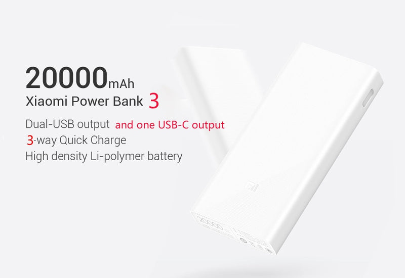 Xiaomi Portable Power Bank Charger Support Dual USB Mi External Battery Bank