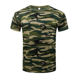 Outdoor Hunting Camouflage Quick Dry Tights Army Tactical Mens T-Shirt