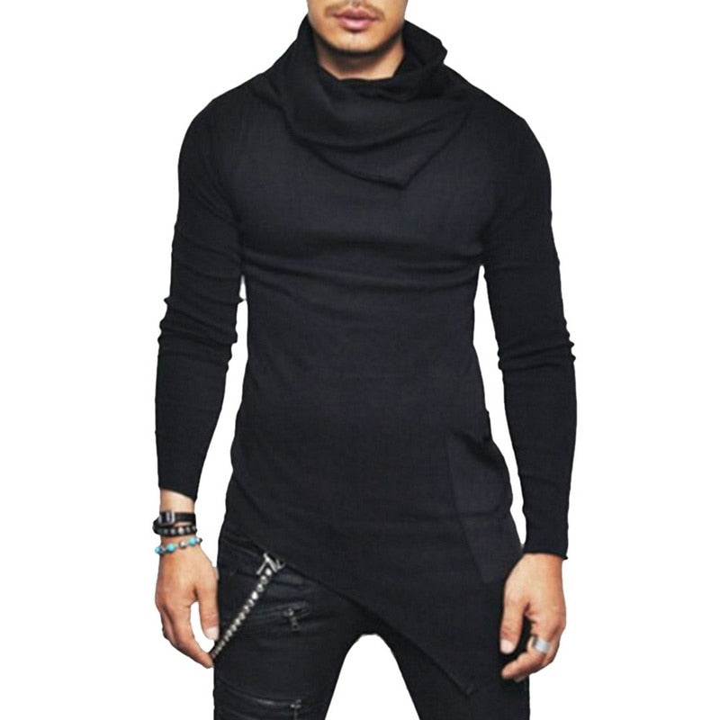Shujin Spring Men Long Sleeves Slim Thin High T-shirt |Casual Fashion