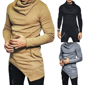 Shujin Spring Men Long Sleeves Slim Thin High T-shirt |Casual Fashion