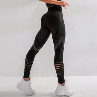 Svokor Women Sexy Seamless Leggings Hollow Printed Workout Pant