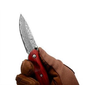 Kubey Wood  Folding Pocket Knife| Camping