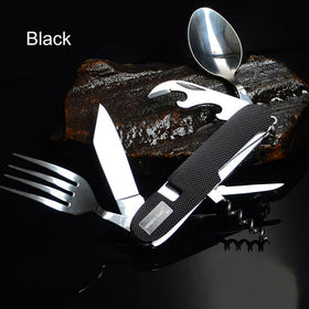Camping Utensil| Stainless Pocket Spoon Knife Fork For Outdoor