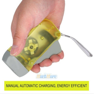 Wind Up Hand Pressing Crank Emergency LED Flashlight Torch