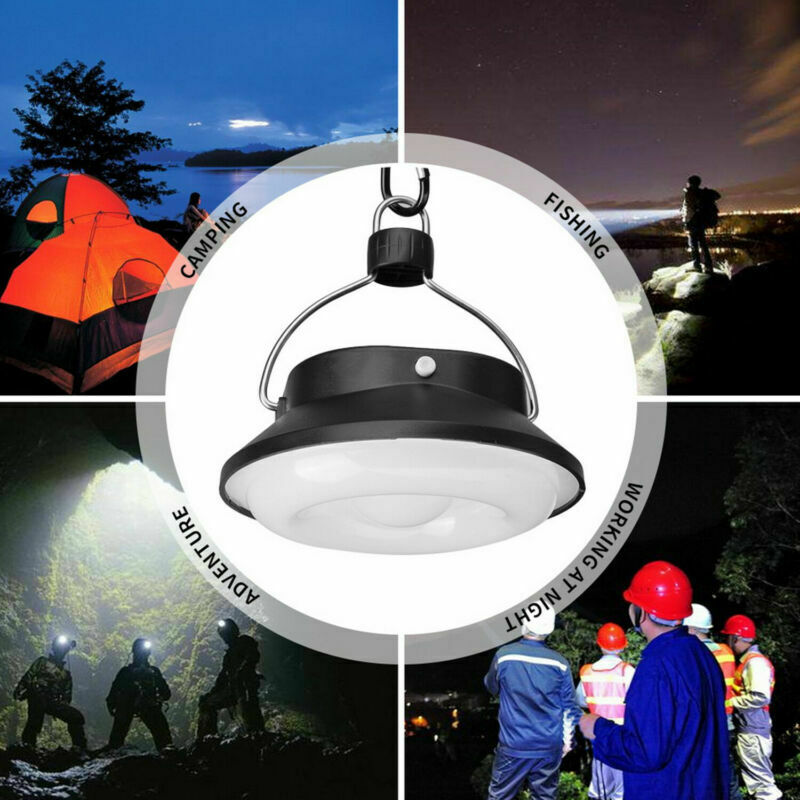 Portable USB Hanging Solar Panel Outdoor Camping Fishing Lamp Tent Light Hook