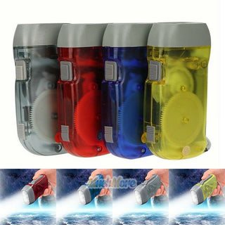 Wind Up Hand Pressing Crank Emergency LED Flashlight Torch