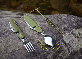 Camping Utensil| Stainless Pocket Spoon Knife Fork For Outdoor
