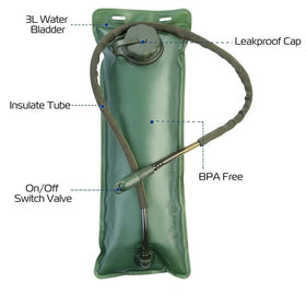 Bladder Water Hydration Pack Bag Hiking Camping| 3L