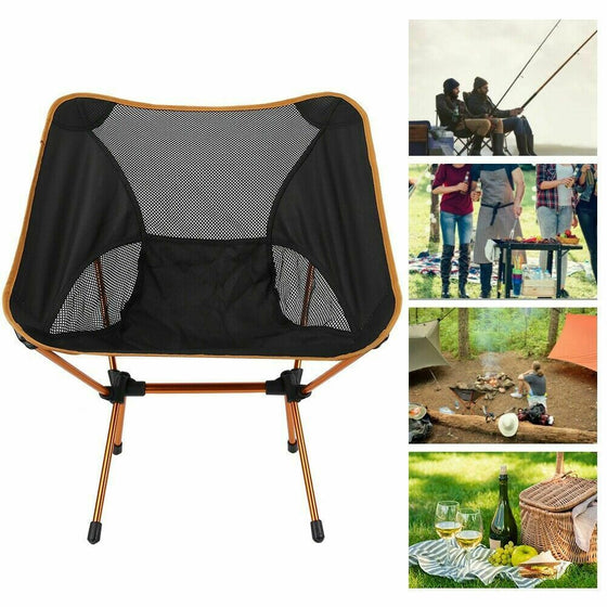 Ultralight Portable Folding Backpacking Camping Chair with  Storage Bag