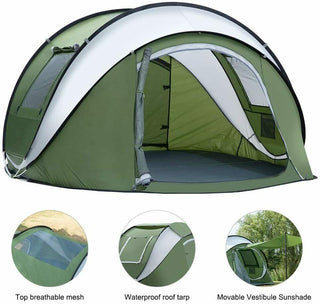 Weanas Family Automatic Dome| Pop Up Tent for 4 Person