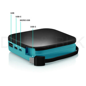 Potable Mini 20000mah Power Bank Battery Charger Built-in USB-C