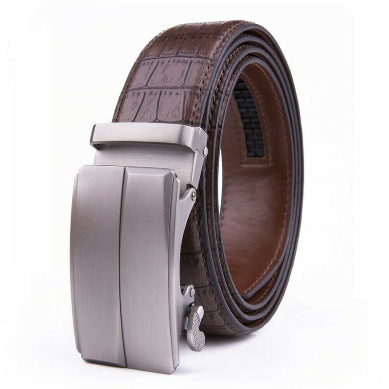 Fabio Valenti Men's Ratchet Belt Leather Belts with Automatic Buckle