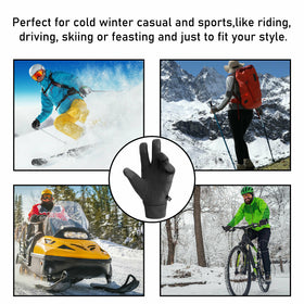 Donwell Winter Thermal Windproof Ski Snow Touch Screen Men Gloves