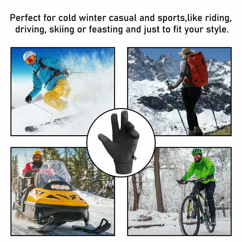 Donwell Winter Thermal Windproof Ski Snow Touch Screen Men Gloves