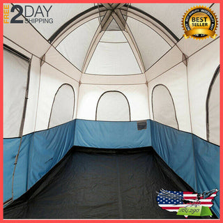 Ozark Trail Family Cabin Tent 10 Person Outdoor Camping Instant | 14' x 10'