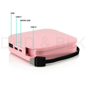 Potable Mini 20000mah Power Bank Battery Charger Built-in USB-C