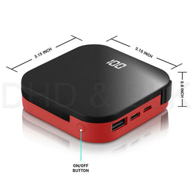 Potable Mini 20000mah Power Bank Battery Charger Built-in USB-C