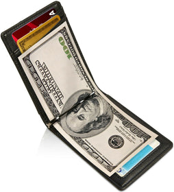 Access Denie Slim Bifold Wallets For Men with Removable Money Clip