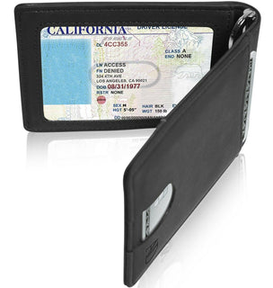 Access Denie Slim Bifold Wallets For Men with Removable Money Clip