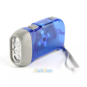 Wind Up Hand Pressing Crank Emergency LED Flashlight Torch