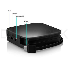 Potable Mini 20000mah Power Bank Battery Charger Built-in USB-C