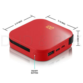 Potable Mini 20000mah Power Bank Battery Charger Built-in USB-C