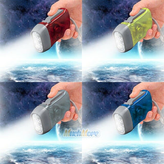 Wind Up Hand Pressing Crank Emergency LED Flashlight Torch