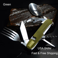 Camping Utensil| Stainless Pocket Spoon Knife Fork For Outdoor