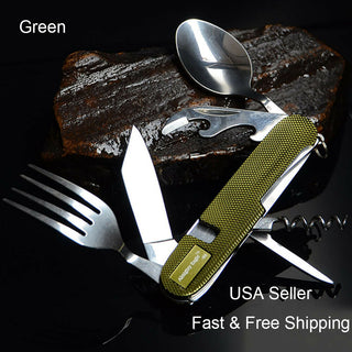 Camping Utensil| Stainless Pocket Spoon Knife Fork For Outdoor