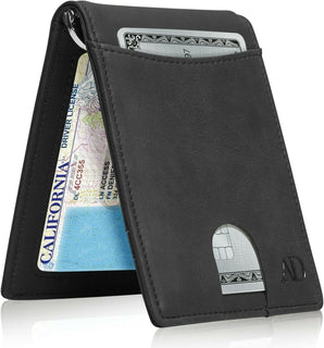 Access Denie Slim Bifold Wallets For Men with Removable Money Clip