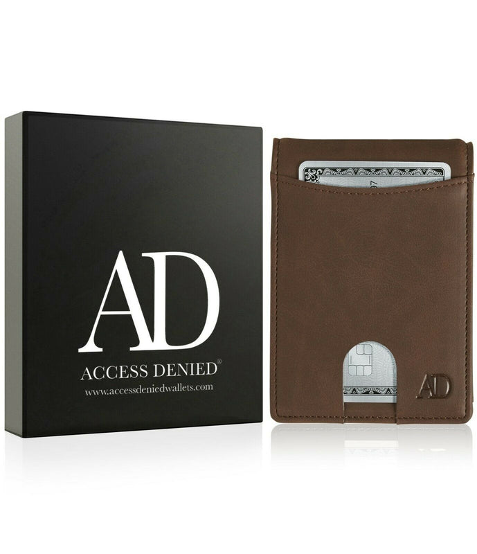 Access Denie Slim Bifold Wallets For Men with Removable Money Clip