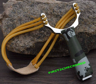 Ifitu Pubo Camouflage High Velocity Powerful Catapult Hunt Slingshot