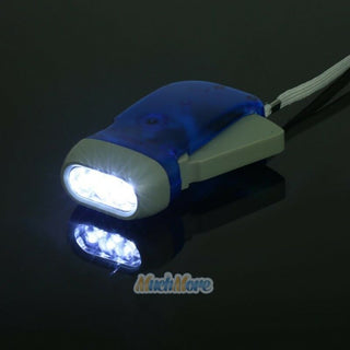 Wind Up Hand Pressing Crank Emergency LED Flashlight Torch