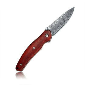 Kubey Wood  Folding Pocket Knife| Camping