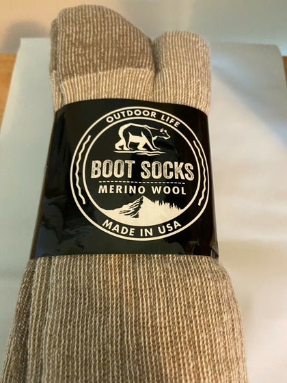 Merino Wool Thermal Boot Socks (71%) 3 Pair Men's Outdoor Life