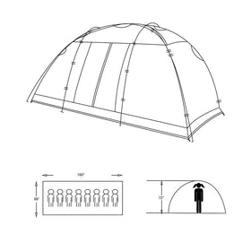 Vilobos 6-8 Person Family Outdoor Traveling Tent | Hiking Dome Shelter
