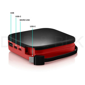 Potable Mini 20000mah Power Bank Battery Charger Built-in USB-C