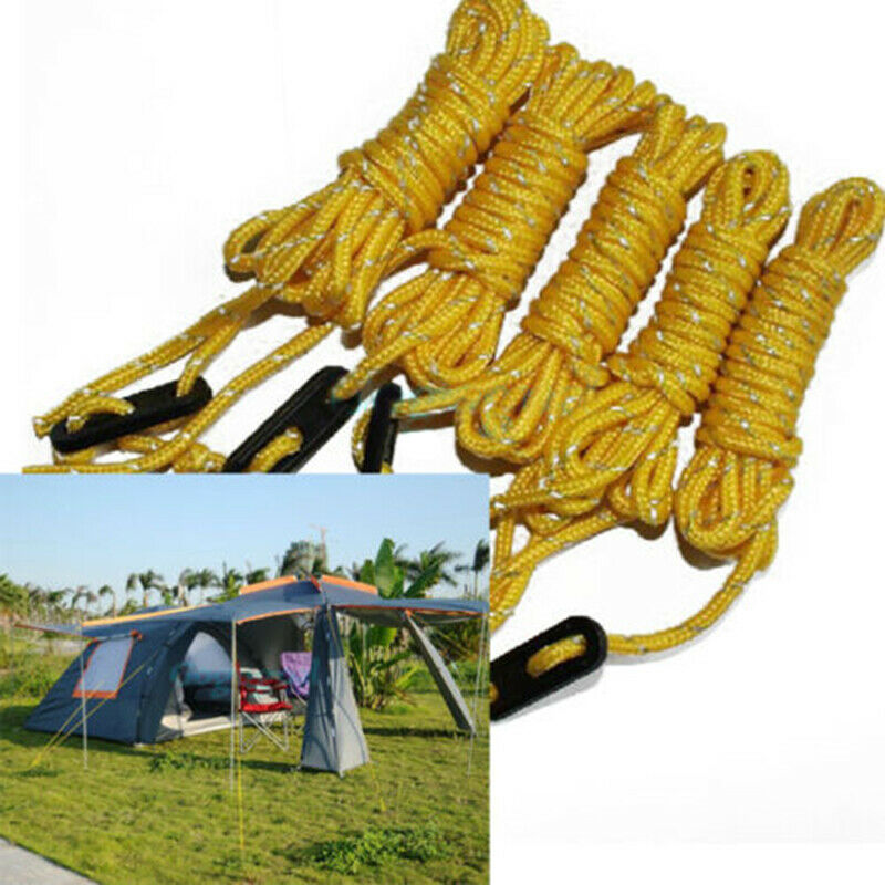 Reflective Yellow  Guyline Tent Rope Camping Cord