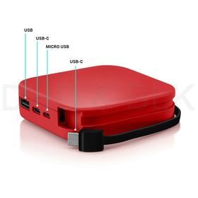 Potable Mini 20000mah Power Bank Battery Charger Built-in USB-C