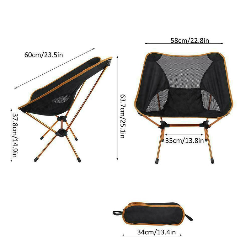 Ultralight Portable Folding Backpacking Camping Chair with  Storage Bag