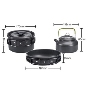 Camping Cookware Kit Outdoor Ultra light Aluminum Alloy Cook Stove Kit