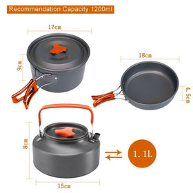 Camping Cookware Kit Outdoor Ultra light Aluminum Alloy Cook Stove Kit