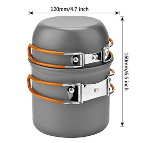 Camping Cookware Kit Outdoor Ultra light Aluminum Alloy Cook Stove Kit